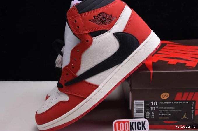 MaikeSneakers - AIR 100(RED) HIGH JORDAN 1 SCOTT X TRAVIS OG RETRO CD4487 0717